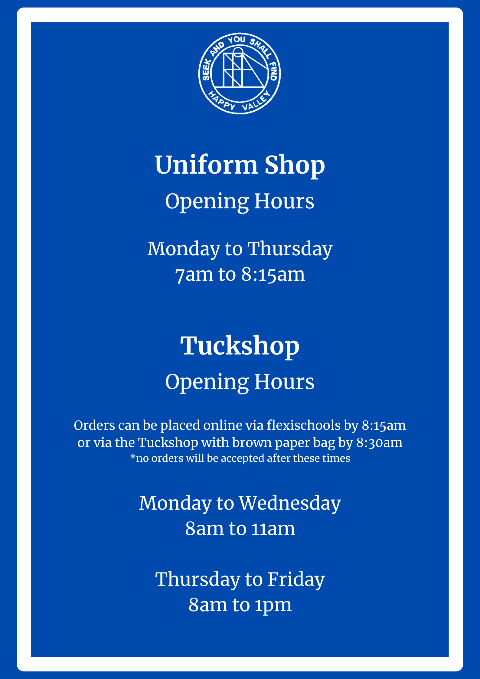 Uniform Shop And Tuckshop